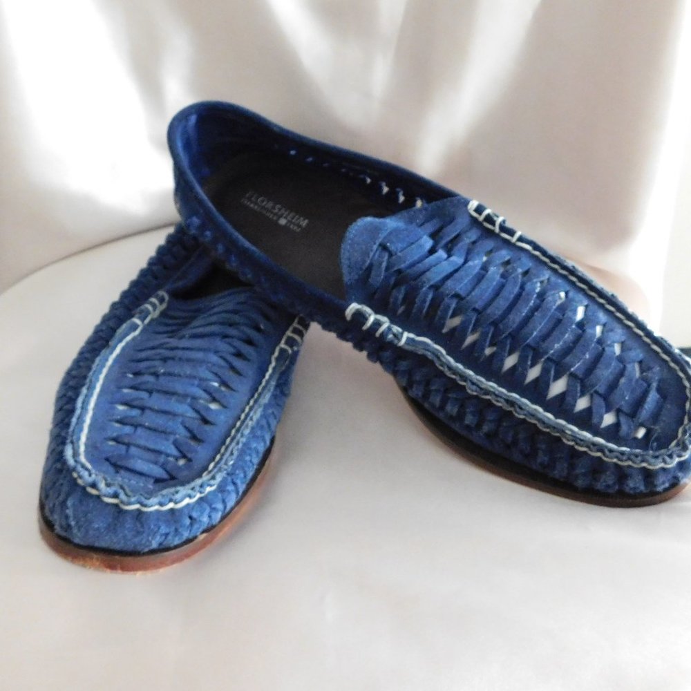 Florsheim Mens Blerkley Woven Loafers Size 13 Navy Blue